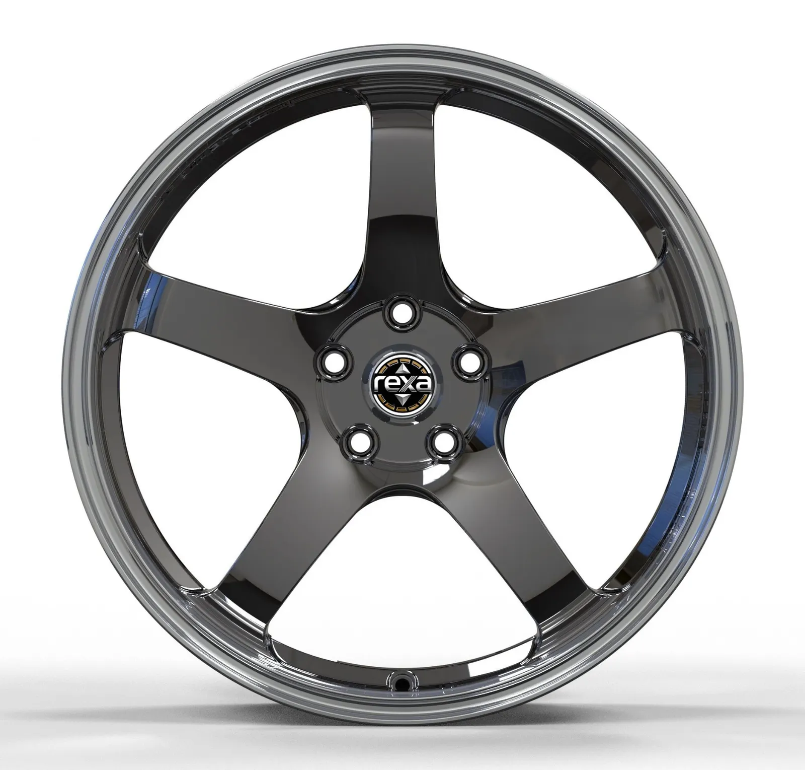 Matte black forged off-road wheel — side profile showing deep barrel and yellow ring