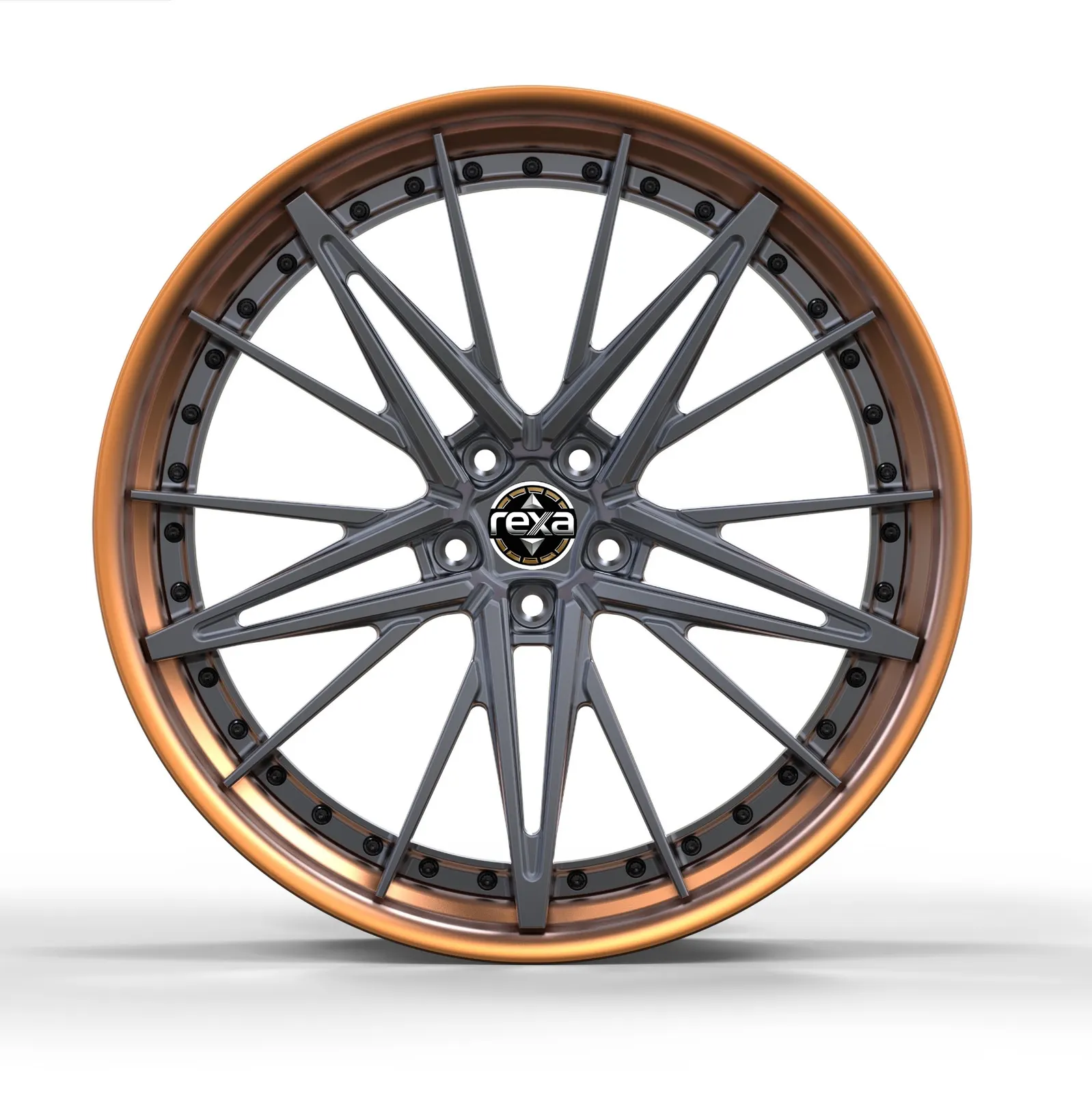 High Quality Forged Rim 17-20 Inch Alloy Wheels Two Piece 5x112 5x114 5x120 Passenger Car alternate view