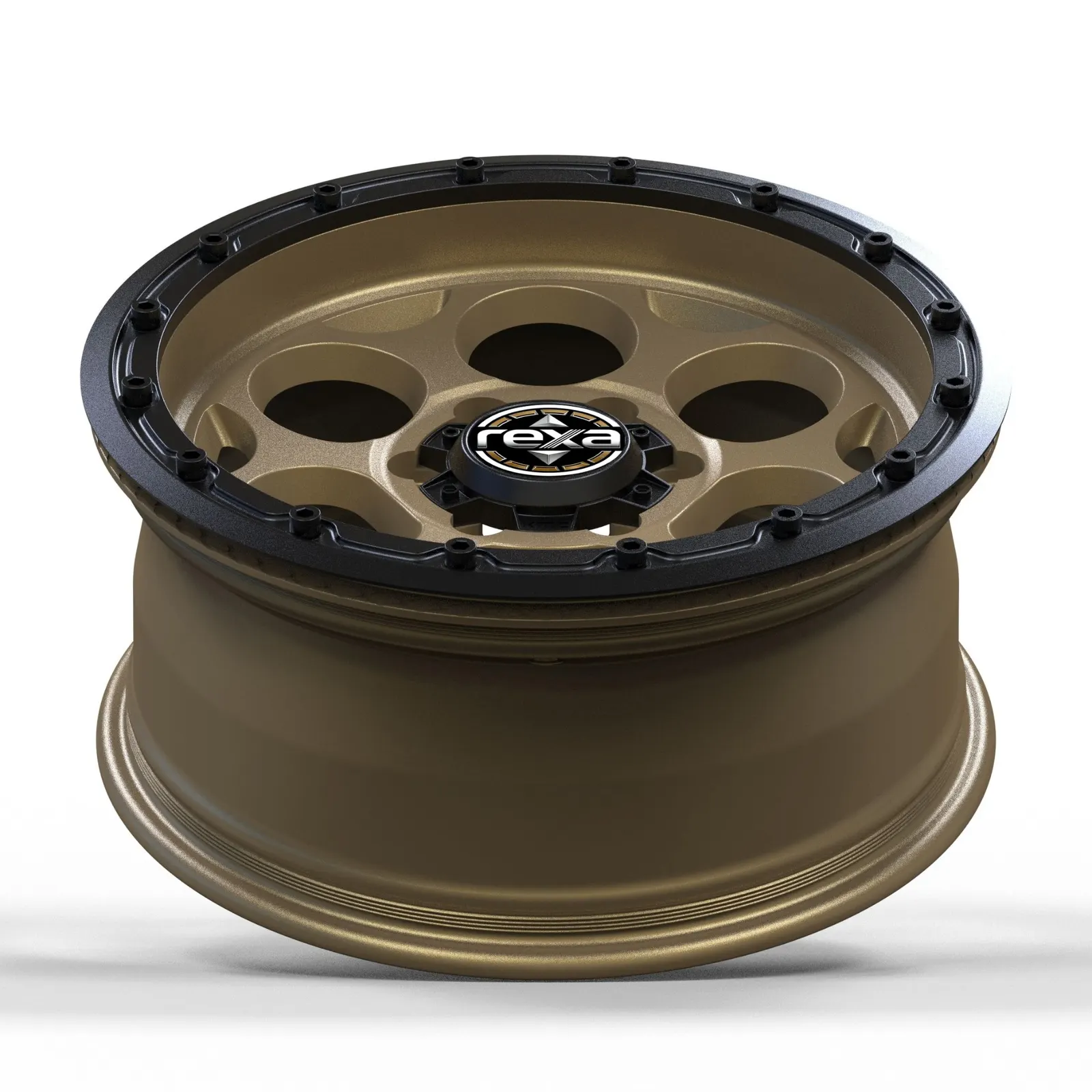 Bronze forged off-road wheel — side profile showing deep barrel
