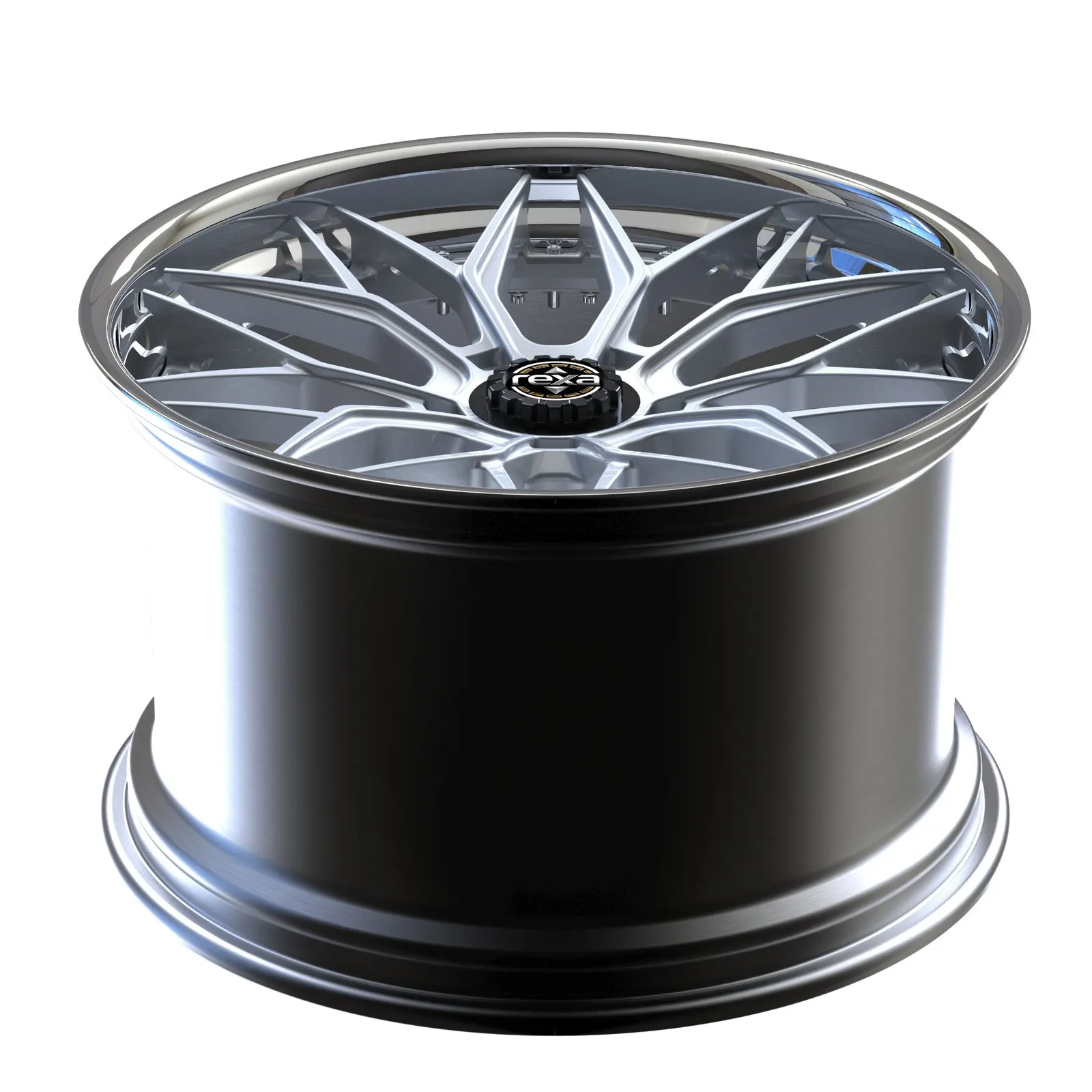 Forged monoblock wheel side view with deep barrel