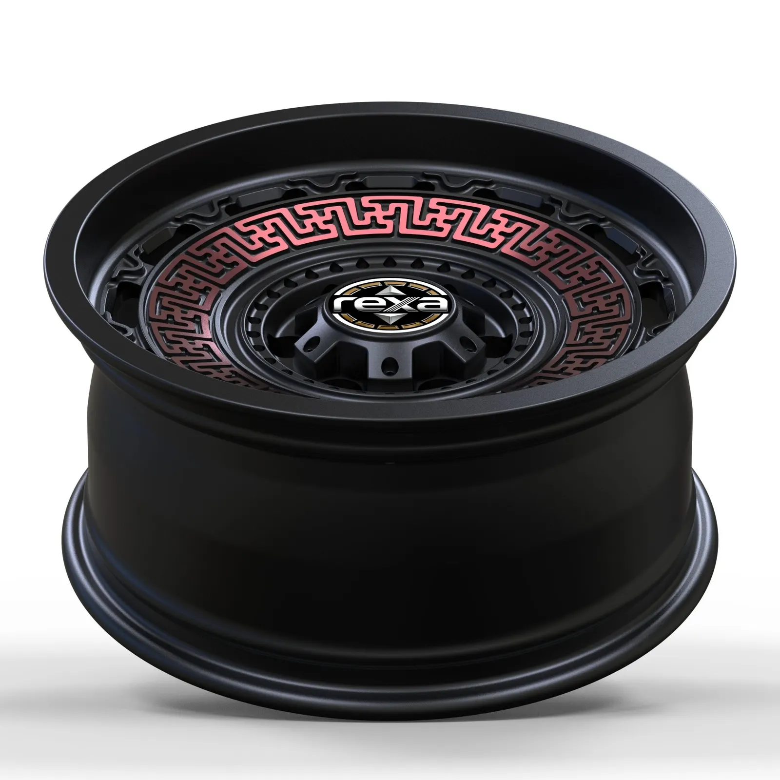 Matte black forged off-road wheel — side profile showing deep dish barrel